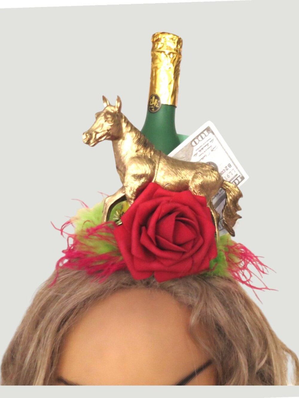 Kentucky Derby Hat Headband, Horse, Booze, Money, Betting - Picture 7 of 7